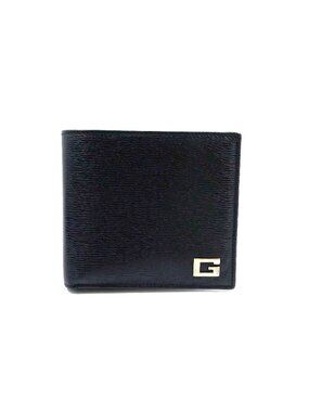 Gucci Bifold Leather Black Wallet Silver